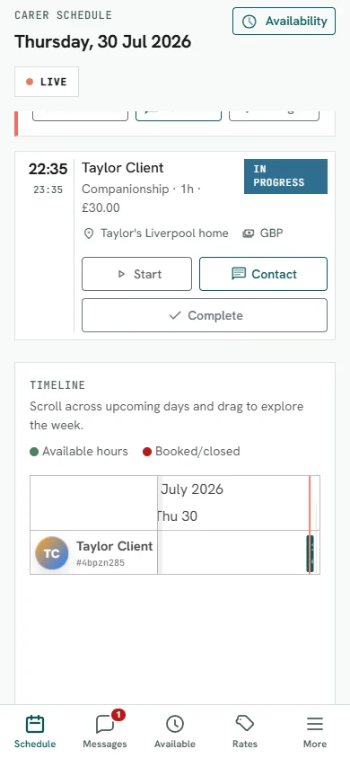 The Care Exchange carer agenda